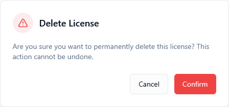 Delete Confirmation Screenshot