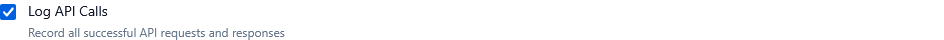 API Call Logging
