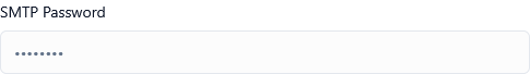 SMTP Password Field
